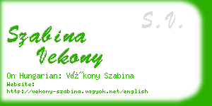 szabina vekony business card